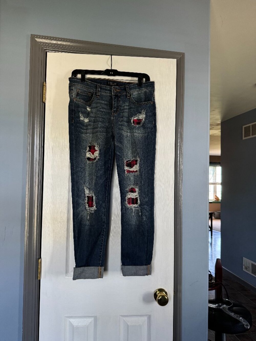 Judy Blue Size 9/29 Denim 5 Pocket Distressed Skinny Fit  Jeans JB8268DK EUC